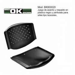 Asiento y respaldo en plastico para silla Isosceles.