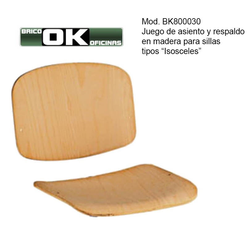 Atrás, atrás, atrás parte ecuación Lubricar Asiento y respaldo madera de haya "Isosceles"