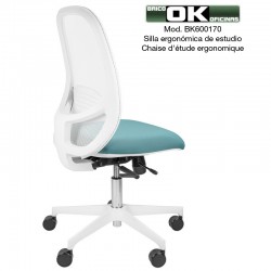 Office chair, Andy model, white with synchronized mechanism.