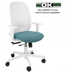Office chair, Andy model, white with synchronized mechanism.