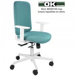 De trato fácil en frente de Incorporar Silla de oficina OK-180 blanca