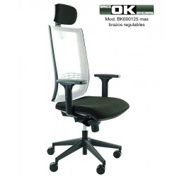 Ergonomic office chair with headrest.