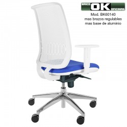 Silla de oficina blanca, con mecanismo sincronizado