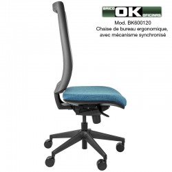 Office chair with synchronized mechanism and network backrest