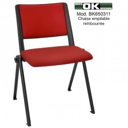 Chaise rembourrée empilable