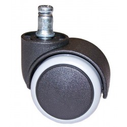 Self-braking soft wheel for office chairs.