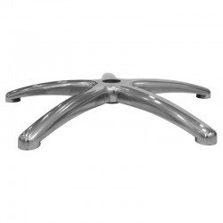 Polished aluminum base for chairs.