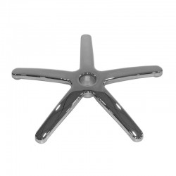 Polished aluminum base for swivel stools