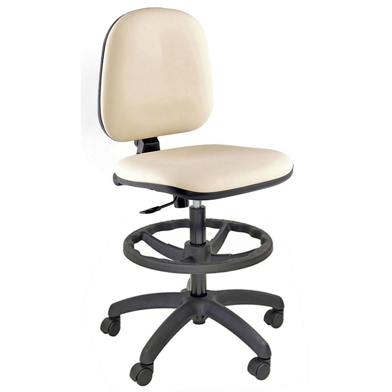 Tabouret de travail sur roulettes hauteur réglable support en