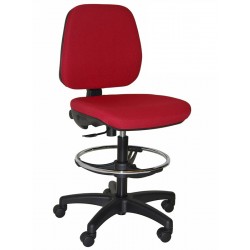 Upholstered stool with backrest