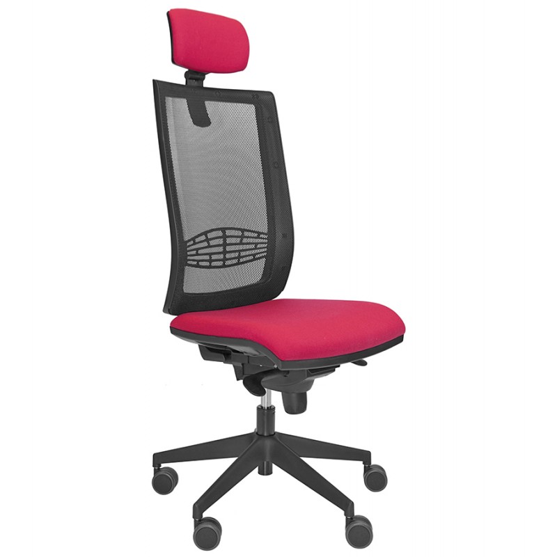 Ergonomic office chair with headrest.