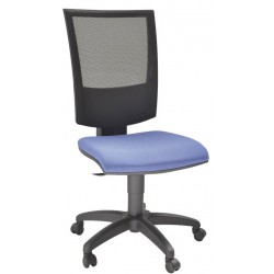 Office chair with mesh backrest.