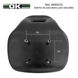 Assise en polyuréthane pour tabourets pivotants