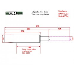 Vérin de Chaise de Bureau, Remplacez le Piston Abîmé, Livraison Rapide