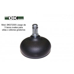 Lot de 5 Patins pour Chaises de Bureau, Axe 11mm 