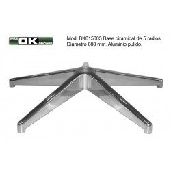 Base en aluminium poli pour chaises et fauteuils.