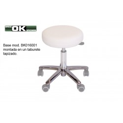 Metal bases for rotating stools.