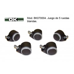 Ruedas blandas para sillas de despacho.