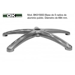 Aluminum base for armchairs.