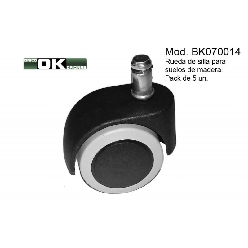 Soft castors for office chair. Pack 5 un.