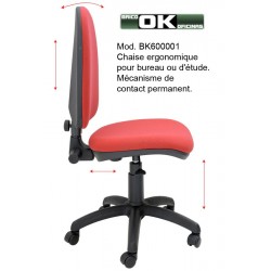 Economical office chair with backrest regulation.