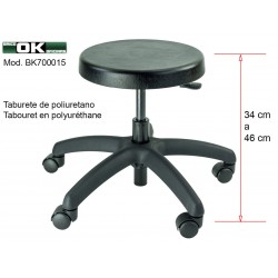 Tabouret bas en polyuréthane.