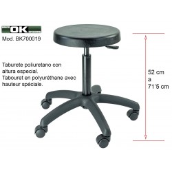 Tabouret haut en polyuréthane.