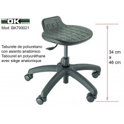 Tabouret anatomique en polyuréthane.