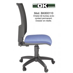 Office chair with mesh backrest.