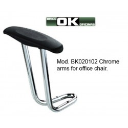 Accoudoirs en nylon et chrome pour chaises de bureau.