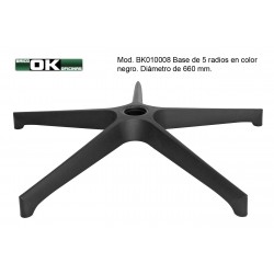 Plastic base for swivel chairs and armchairs.