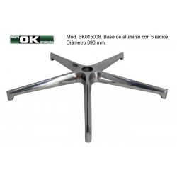 Base en aluminium poli pour chaises et fauteuils.