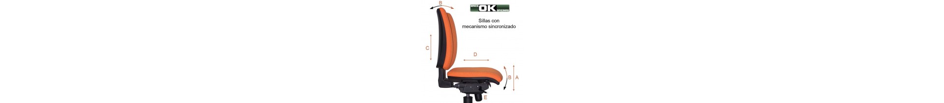 Sillas de oficina con MECANISMO SINCRON