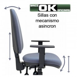 Office chairs with asynchro mechanisms